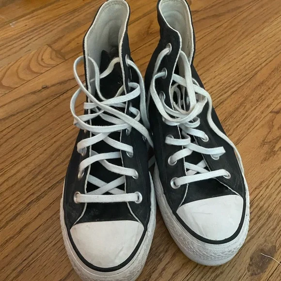 Converse black platform high tops - Picture 3 of 5